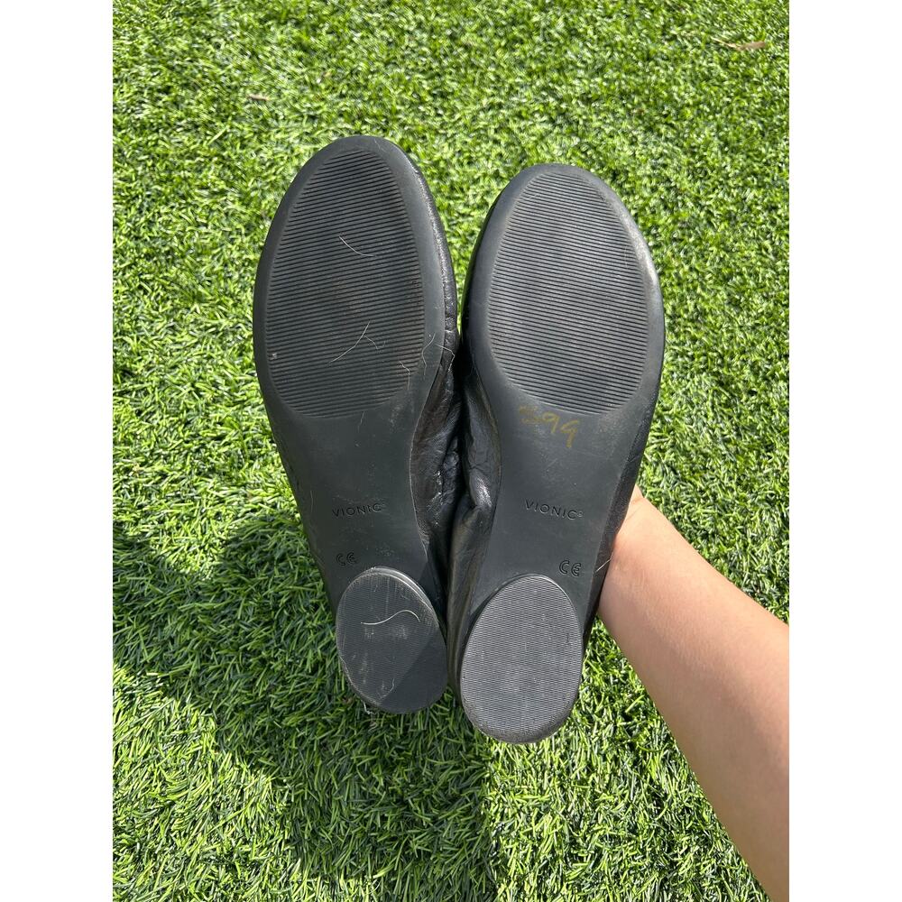 Vionic Alexa women's black leather ballet flats size 10 - Picture 5 of 6